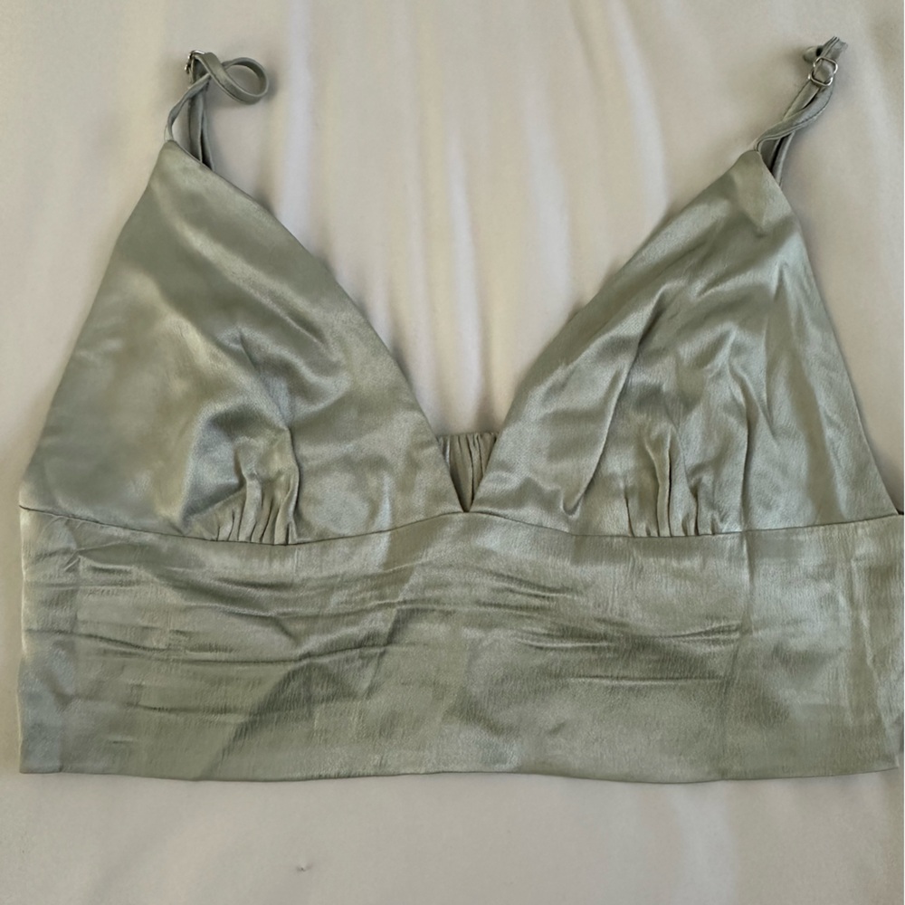 Mint Green Silky Zara top